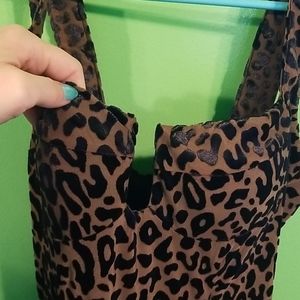 NWT Velvet Leopard Print bodycon dress